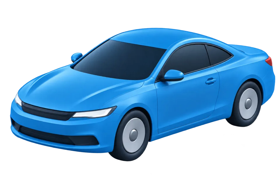 Stylized illustration of a coupe body type