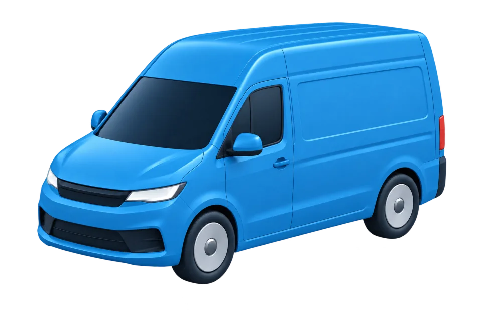Stylized illustration of a cargo van body type